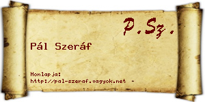 Pál Szeráf névjegykártya